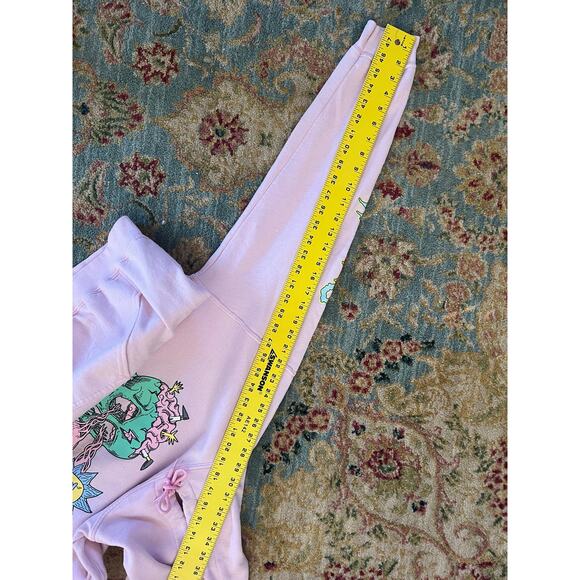 Rick and Morty Acid Skull Pink Hoodie Sweatshirt - Picture 7 of 10